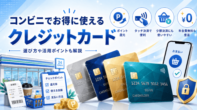 コンビニで使えるクレジットカードおすすめ7選|コンビニ還元率と年会費を4軸で独自採点