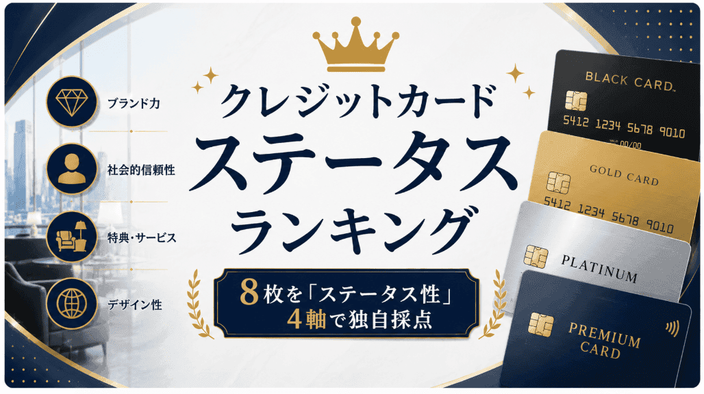 クレジットカードステータスランキング|8枚を「ステータス性」4軸で独自採点